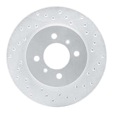 Dynamic Friction 1998-2007 Mitsubishi Lancer Front Right Drilled Silver Brake Rotor by Dynamic Friction Company 621-72033R