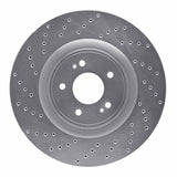 Dynamic Friction 2008-2015 Mitsubishi Lancer Front Left Drilled Silver Brake Rotor by Dynamic Friction Company 621-72043L
