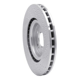 Dynamic Friction 2008-2015 Mitsubishi Lancer Front Left Drilled Silver Brake Rotor by Dynamic Friction Company 621-72043L