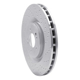 Dynamic Friction 2008-2015 Mitsubishi Lancer Front Right Drilled Silver Brake Rotor by Dynamic Friction Company 621-72043R