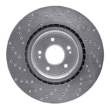 Dynamic Friction 2008-2015 Mitsubishi Lancer Front Right Drilled Silver Brake Rotor by Dynamic Friction Company 621-72043R
