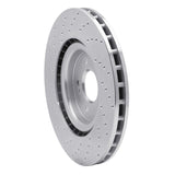 Dynamic Friction 2008-2015 Mitsubishi Lancer Front Right Drilled Silver Brake Rotor by Dynamic Friction Company 621-72043R