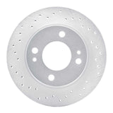 Dynamic Friction 2014-2015 Mitsubishi Mirage Front Left Drilled Silver Brake Rotor by Dynamic Friction Company 621-72045L