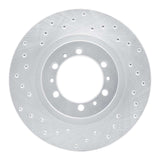 Dynamic Friction 1994-2000 Mitsubishi Montero Front Left Drilled Silver Brake Rotor by Dynamic Friction Company 621-72056L