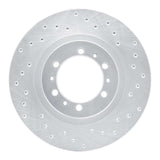 Dynamic Friction 1994-2000 Mitsubishi Montero Front Right Drilled Silver Brake Rotor by Dynamic Friction Company 621-72056R