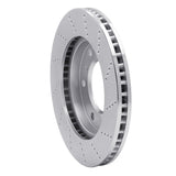Dynamic Friction 2000-2006 Mitsubishi Montero Front Left Drilled Silver Brake Rotor by Dynamic Friction Company 621-72057L