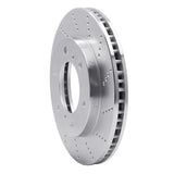 Dynamic Friction 2000-2006 Mitsubishi Montero Front Right Drilled Silver Brake Rotor by Dynamic Friction Company 621-72057R