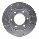 Dynamic Friction 2000-2006 Mitsubishi Montero Front Right Drilled Silver Brake Rotor by Dynamic Friction Company 621-72057R