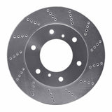 Dynamic Friction 2000-2006 Mitsubishi Montero Front Right Drilled Silver Brake Rotor by Dynamic Friction Company 621-72057R