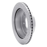 Dynamic Friction 2000-2006 Mitsubishi Montero Rear Left Drilled Silver Brake Rotor by Dynamic Friction Company 621-72058L