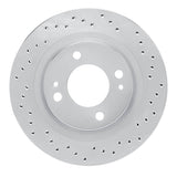 Dynamic Friction 2016-2020 Dodge/Ram Attitude (Mexico) Front Right Drilled Silver Brake Rotor by Dynamic Friction Company 621-72069R