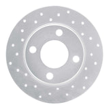 Dynamic Friction 1984-1995 Audi 4000 Quattro Rear Left Drilled Silver Brake Rotor by Dynamic Friction Company 621-73006L