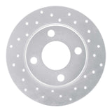 Dynamic Friction 1984-1995 Audi 4000 Quattro Rear Right Drilled Silver Brake Rotor by Dynamic Friction Company 621-73006R