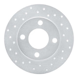Dynamic Friction 1982-1998 Audi 5000 Rear Left Drilled Silver Brake Rotor by Dynamic Friction Company 621-73007L