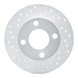 Dynamic Friction 1989-1991 Audi 100 Rear Left Drilled Silver Brake Rotor by Dynamic Friction Company 621-73012L