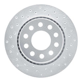Dynamic Friction 1990-1997 Audi S4 Rear Right Drilled Silver Brake Rotor by Dynamic Friction Company 621-73013R