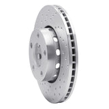 Dynamic Friction 1990-1997 Audi S4 Front Left Drilled Silver Brake Rotor by Dynamic Friction Company 621-73014L