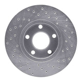 Dynamic Friction 1990-1997 Audi S4 Front Left Drilled Silver Brake Rotor by Dynamic Friction Company 621-73014L