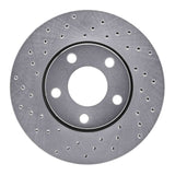 Dynamic Friction 1990-1997 Audi S4 Front Left Drilled Silver Brake Rotor by Dynamic Friction Company 621-73014L