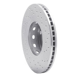 Dynamic Friction 1990-1997 Audi S4 Front Left Drilled Silver Brake Rotor by Dynamic Friction Company 621-73014L