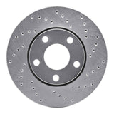 Dynamic Friction 1990-1997 Audi S4 Front Right Drilled Silver Brake Rotor by Dynamic Friction Company 621-73014R