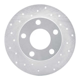 Dynamic Friction 1998-2001 Audi A6 Quattro Rear Left Drilled Silver Brake Rotor by Dynamic Friction Company 621-73018L