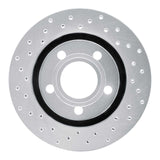 Dynamic Friction 2000-2003 Audi A8 Rear Left Drilled Silver Brake Rotor by Dynamic Friction Company 621-73020L