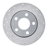 Dynamic Friction 2000-2002 Audi S4 Rear Left Drilled Silver Brake Rotor by Dynamic Friction Company 621-73024L