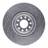 Dynamic Friction 2001-2003 Audi S8 Front Left Drilled Silver Brake Rotor by Dynamic Friction Company 621-73026L