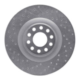 Dynamic Friction 2001-2003 Audi S8 Front Left Drilled Silver Brake Rotor by Dynamic Friction Company 621-73026L