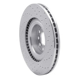 Dynamic Friction 2001-2003 Audi S8 Front Left Drilled Silver Brake Rotor by Dynamic Friction Company 621-73026L