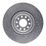 Dynamic Friction 2001-2003 Audi S8 Front Right Drilled Silver Brake Rotor by Dynamic Friction Company 621-73026R