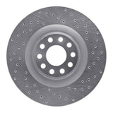 Dynamic Friction 2001-2003 Audi S8 Front Right Drilled Silver Brake Rotor by Dynamic Friction Company 621-73026R