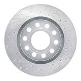 Dynamic Friction 2004-2005 Audi Allroad Rear Left Drilled Silver Brake Rotor by Dynamic Friction Company 621-73033L