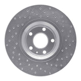 Dynamic Friction 2005-2011 Audi A6 FWD Front Left Drilled Silver Brake Rotor by Dynamic Friction Company 621-73047L
