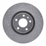 Dynamic Friction 2005-2011 Audi A6 FWD Front Left Drilled Silver Brake Rotor by Dynamic Friction Company 621-73047L