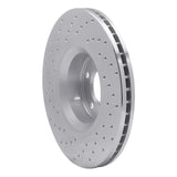 Dynamic Friction 2005-2011 Audi A6 FWD Front Right Drilled Silver Brake Rotor by Dynamic Friction Company 621-73047R