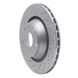 Dynamic Friction 2008-2015 Audi TT Quattro (Excl RS) Rear Left Drilled Silver Brake Rotor by Dynamic Friction Company 621-73055L