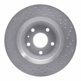 Dynamic Friction 2008-2015 Audi TT Quattro (Excl RS) Rear Left Drilled Silver Brake Rotor by Dynamic Friction Company 621-73055L