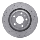 Dynamic Friction 2008-2015 Audi TT Quattro (Excl RS) Rear Left Drilled Silver Brake Rotor by Dynamic Friction Company 621-73055L