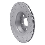 Dynamic Friction 2008-2015 Audi TT Quattro (Excl RS) Rear Left Drilled Silver Brake Rotor by Dynamic Friction Company 621-73055L