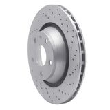 Dynamic Friction 2008-2015 Audi TT Quattro (Excl RS) Rear Right Drilled Silver Brake Rotor by Dynamic Friction Company 621-73055R