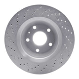 Dynamic Friction 2008-2015 Audi TT Quattro (Excl RS) Rear Right Drilled Silver Brake Rotor by Dynamic Friction Company 621-73055R