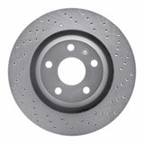 Dynamic Friction 2008-2015 Audi TT Quattro (Excl RS) Rear Right Drilled Silver Brake Rotor by Dynamic Friction Company 621-73055R