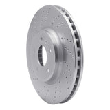 Dynamic Friction 2008-2012 Audi A4 FWD Front Left Drilled Silver Brake Rotor by Dynamic Friction Company 621-73057L
