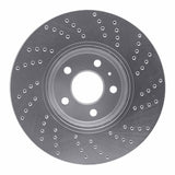 Dynamic Friction 2008-2012 Audi A4 FWD Front Left Drilled Silver Brake Rotor by Dynamic Friction Company 621-73057L