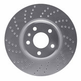 Dynamic Friction 2008-2012 Audi A4 FWD Front Left Drilled Silver Brake Rotor by Dynamic Friction Company 621-73057L