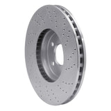 Dynamic Friction 2008-2012 Audi A4 FWD Front Left Drilled Silver Brake Rotor by Dynamic Friction Company 621-73057L