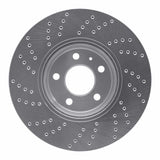 Dynamic Friction 2008-2012 Audi A4 FWD Front Right Drilled Silver Brake Rotor by Dynamic Friction Company 621-73057R