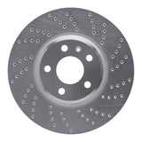 Dynamic Friction 2008-2012 Audi A4 FWD Front Right Drilled Silver Brake Rotor by Dynamic Friction Company 621-73057R